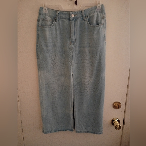 SHEIN Dresses & Skirts - Boho Denim Skirt